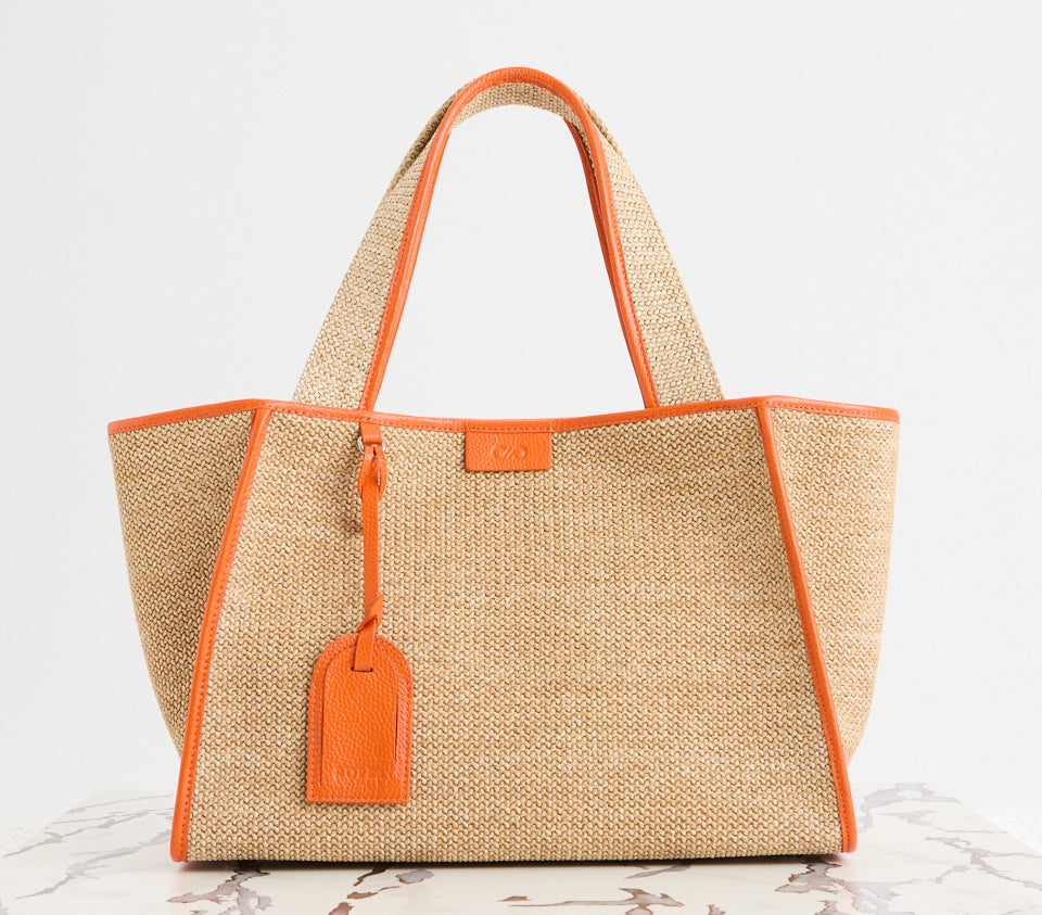 Holly Tote Straw Orange