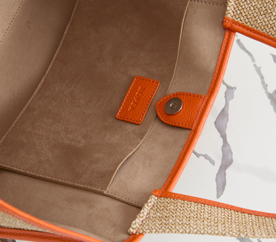Holly Tote Straw Orange