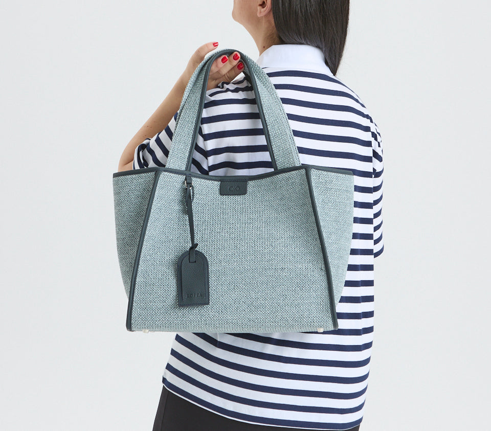 Holly Tote Straw Navy