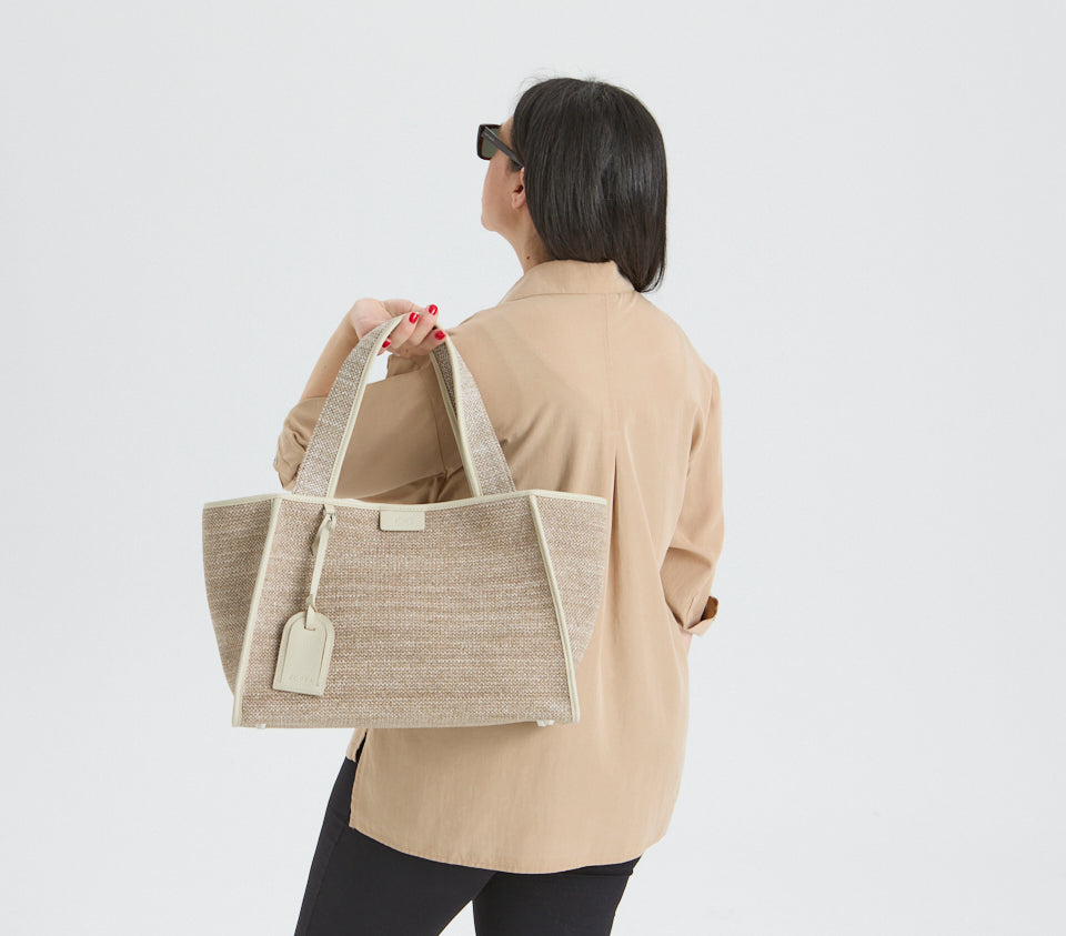 Holly Tote Straw Vanilla