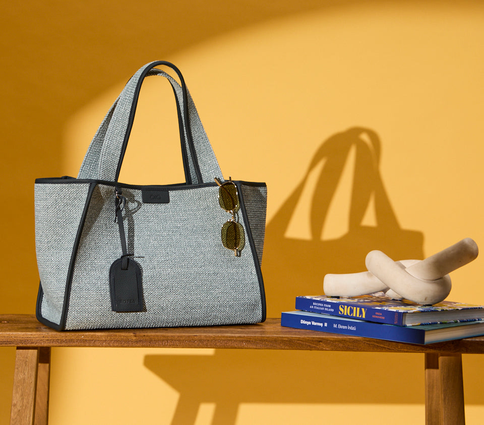 Holly Tote Straw Navy