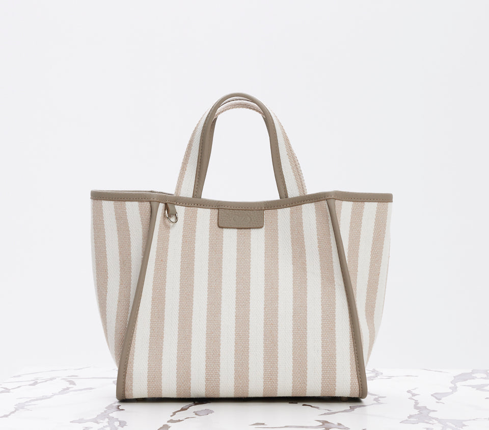 Molly Canvas City Beige Stripe