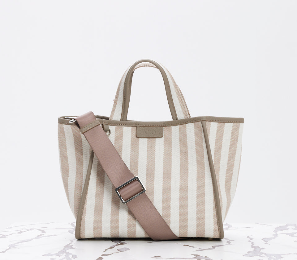 Molly Canvas City Beige Stripe