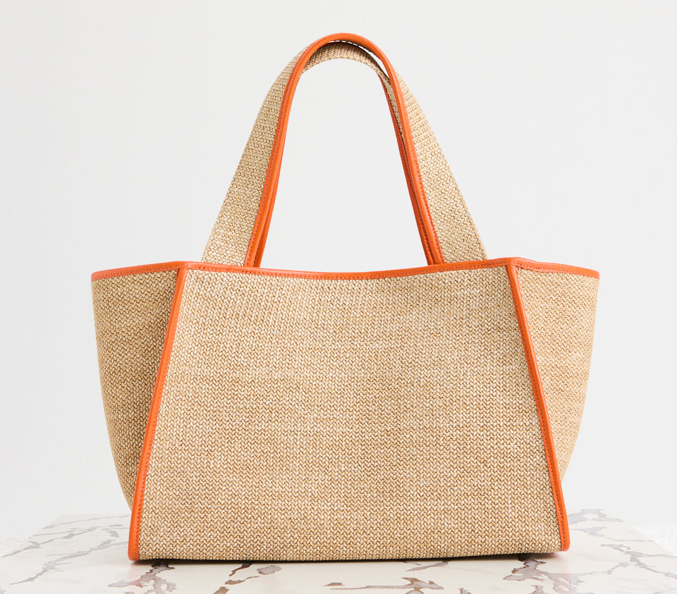 Holly Tote Straw Orange