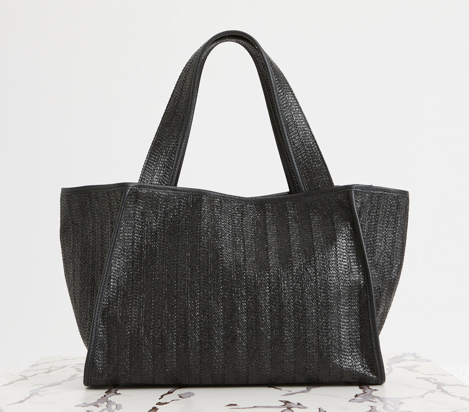 Holly Tote Straw Black