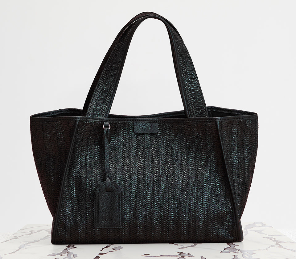 Holly Tote Straw Black