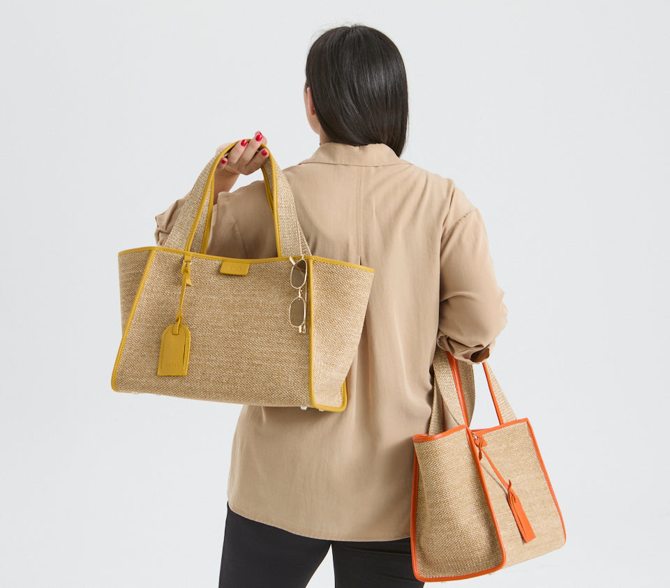Holly Tote Straw Orange
