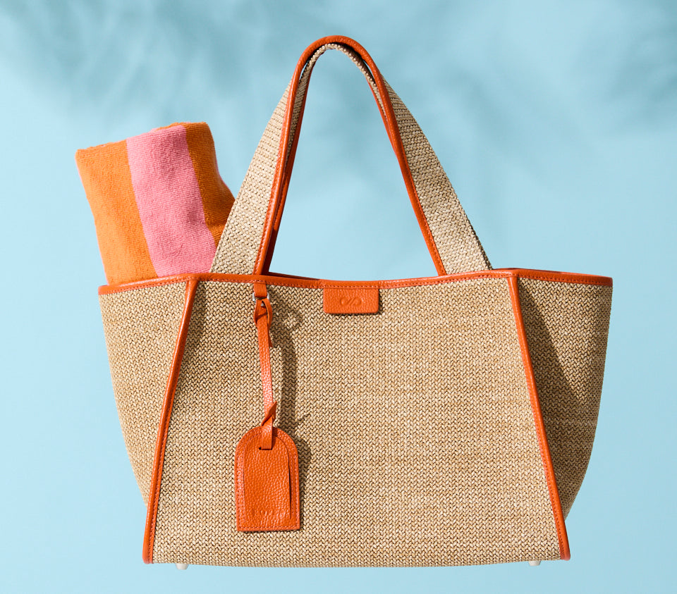Holly Tote Straw Orange