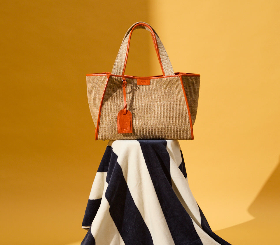 Holly Tote Straw Orange