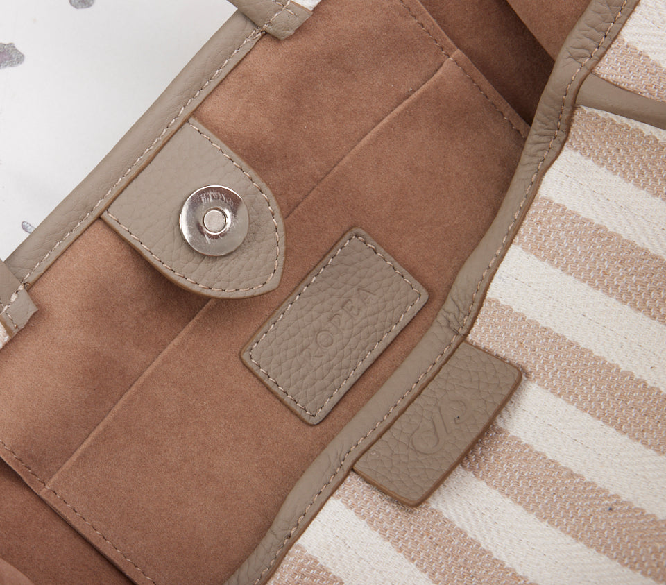 Molly Canvas City Beige Stripe